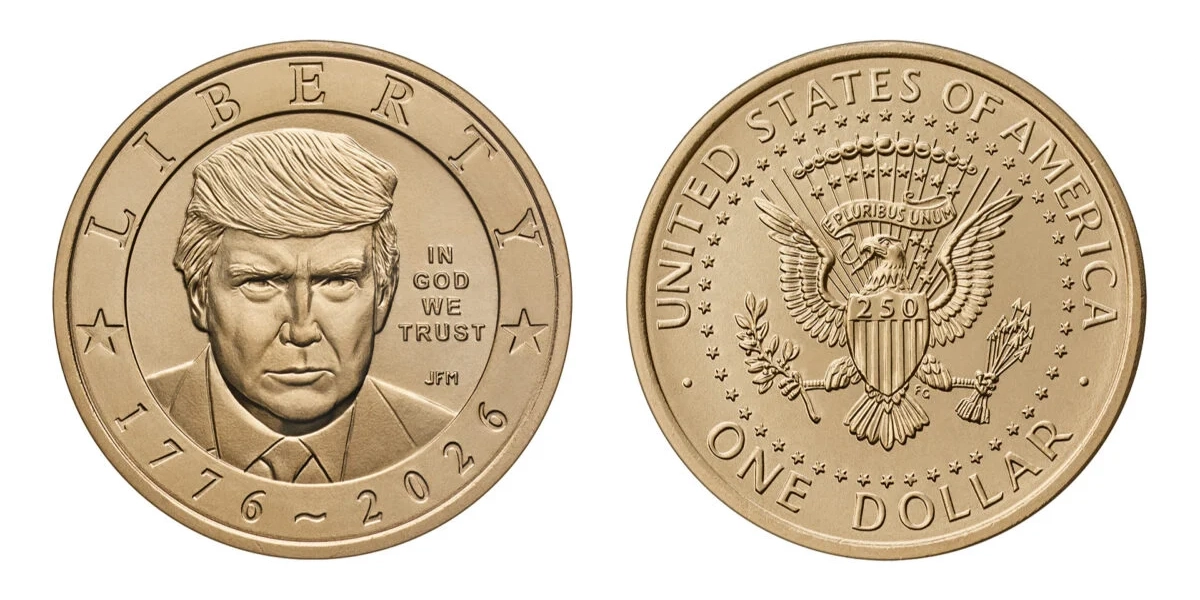 USA:s myntverk har lanserat dollarmynt med president Donald Trumps porträtt.