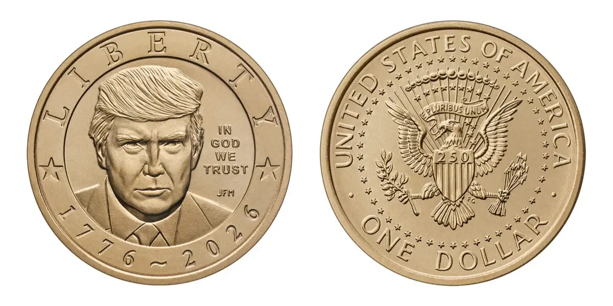 USA:s myntverk har lanserat dollarmynt med president Donald Trumps porträtt.