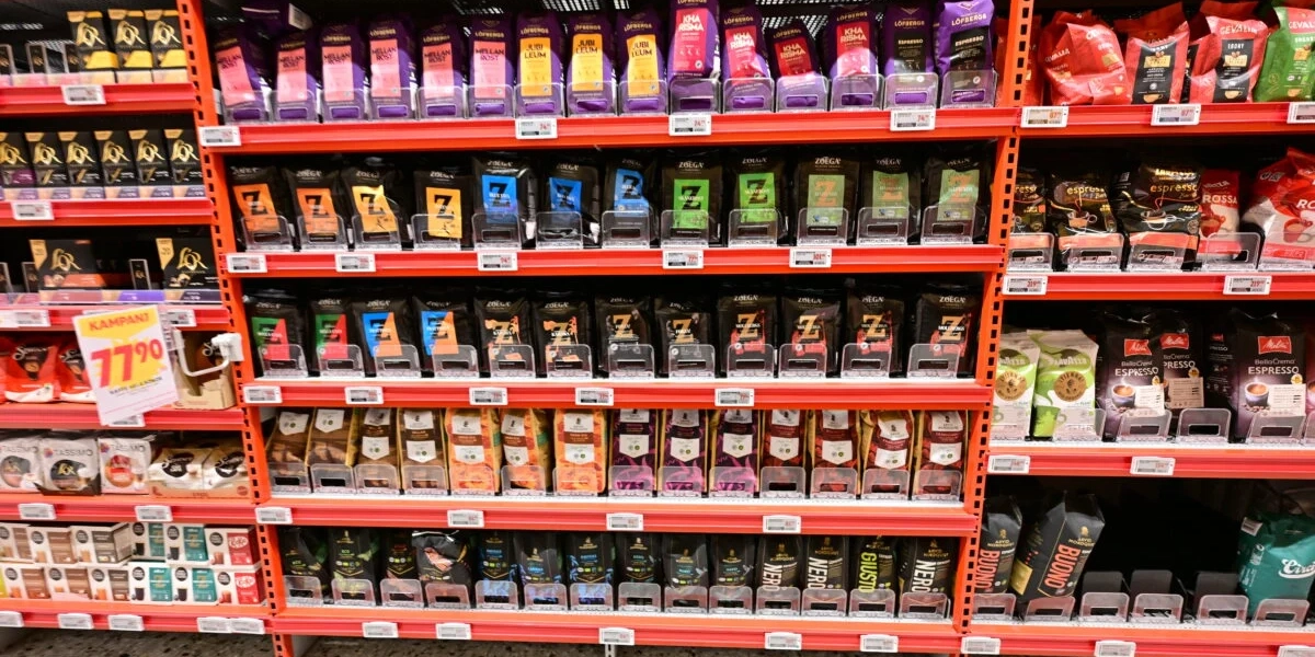 kaffe i matbutik