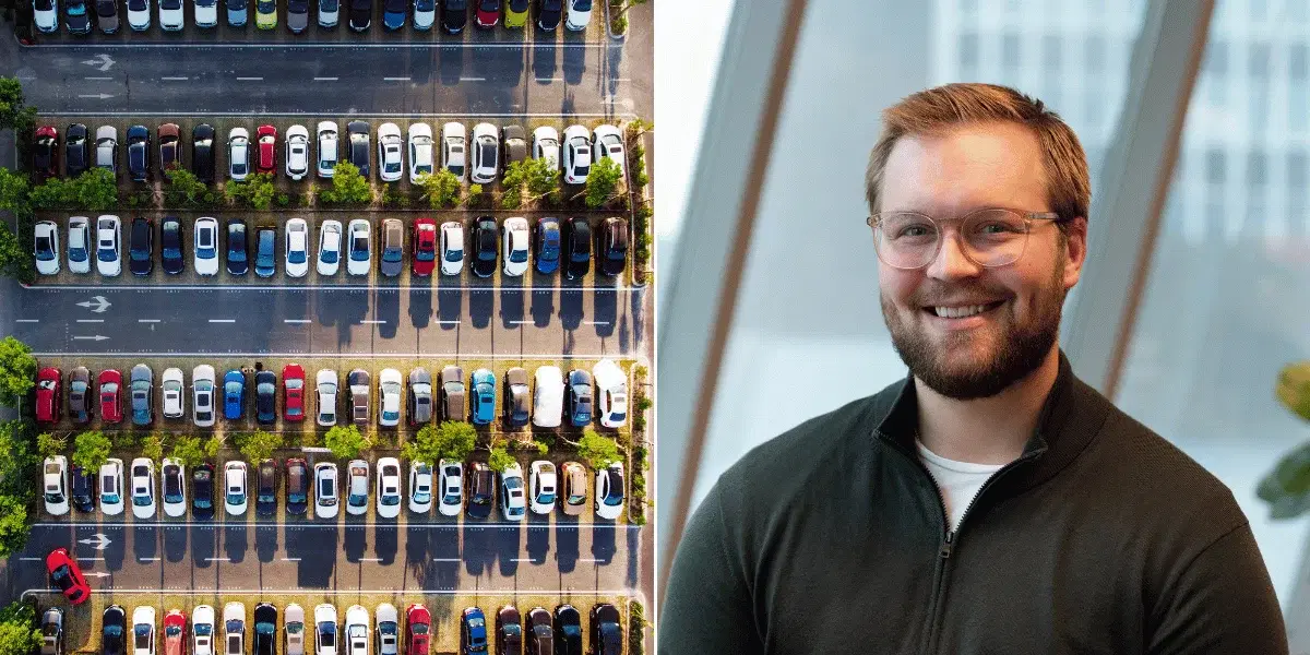 Kevin Elmgren, försäkringsexpert på Insplanet, delar med sig av en komplett lista över de billigaste försäkringarna. (Foto: Canva och Insplanet)
