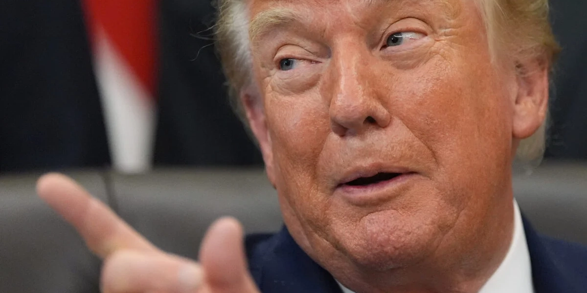 President Donald Trump vid ett framträdande i onsdags.  