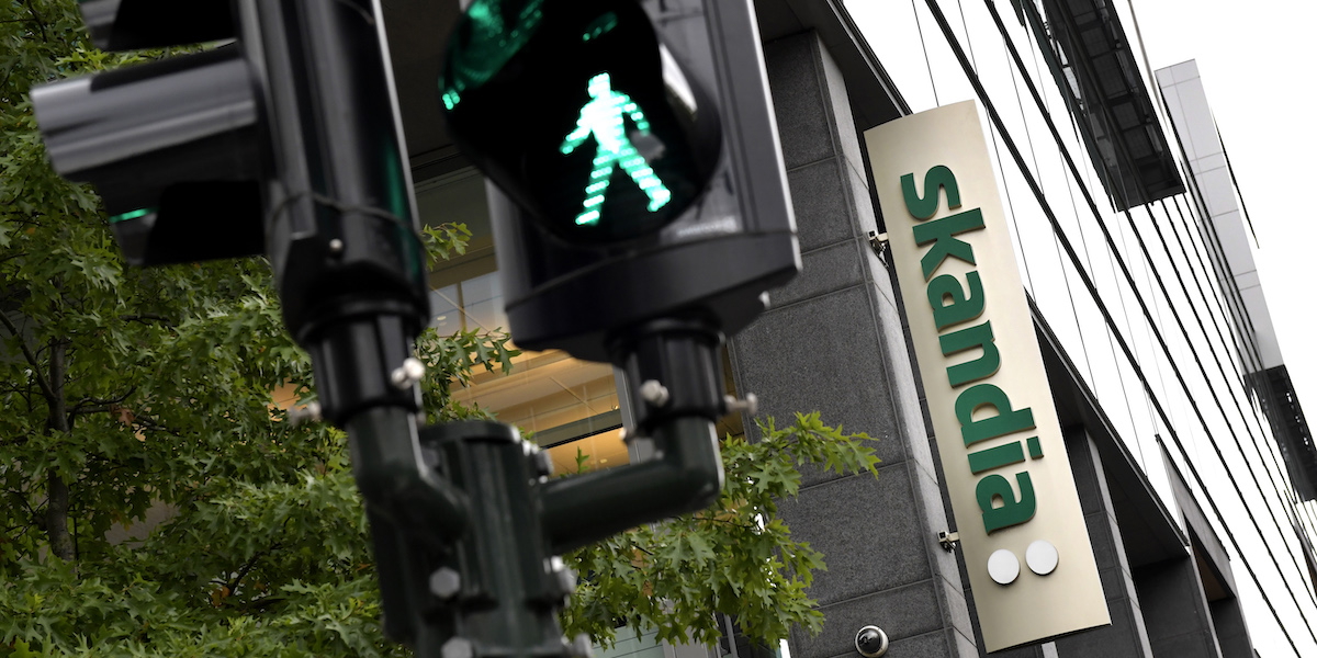 Skandias logga. Skandia sänker bolåneräntor