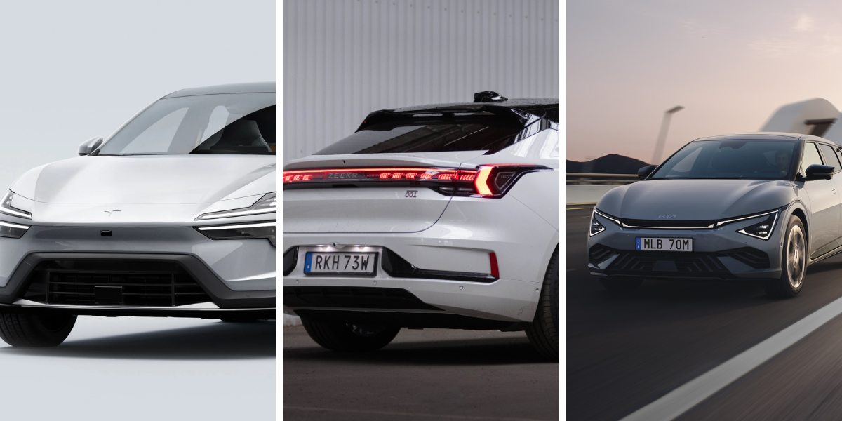 Vilken av dessa tre bilar är egentligen bäst? (Foto: Kia, Zeekr och Hyundai)