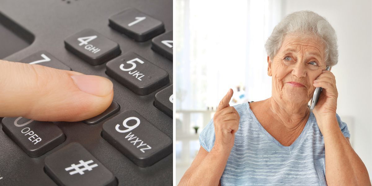 Någon trycker på en knapp på en telefon och en kvinna talar i telefon. Om du tycker att det är svårt att hänga med i alla knappval automatiserade röster ber dig göra när du ringer ett telefonsamtal till exempelvis vården eller myndigheter finns det hjälp att få.