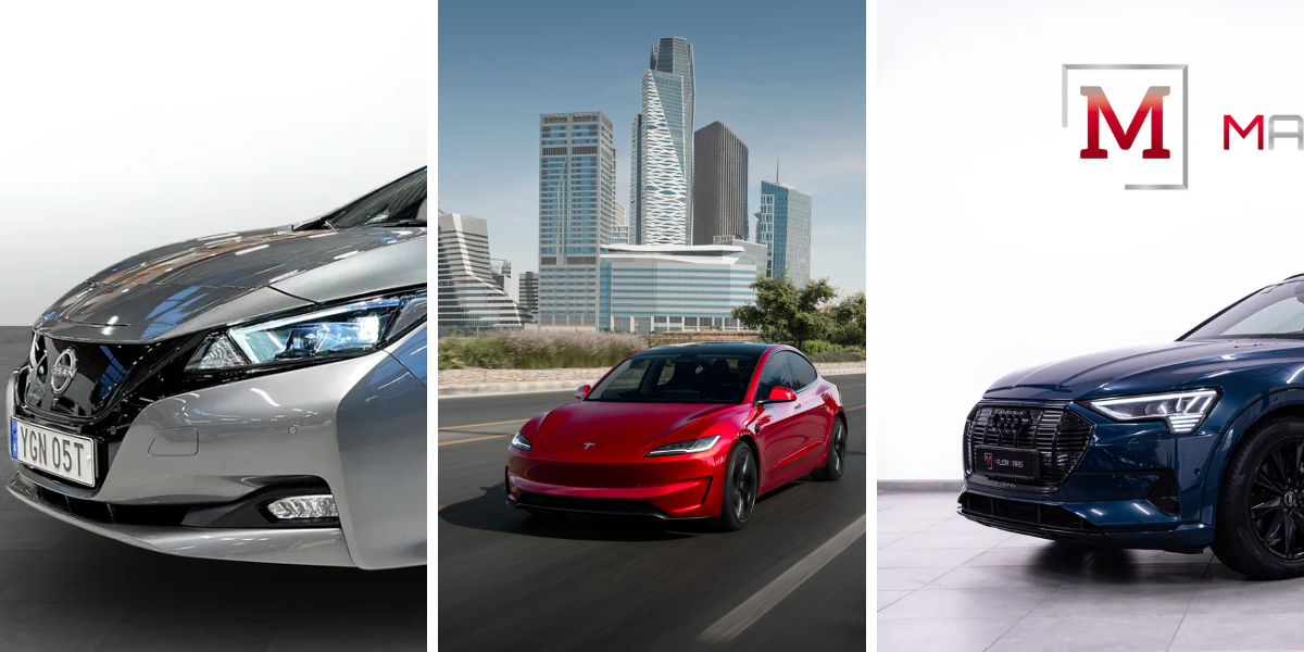 Värdetapp är något av det jobbigaste med bilköp. Men vilka bilar har tappat mest? (Foto: Tesla, Audi och Nissan)