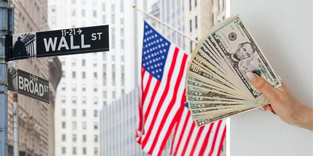 Wall Street, USA:s flagga och dollar. USA må vara världens största ekonomi, men det ger inte landets medborgare bättre hälsa, små länder med stabil primårvård, som Sverige, har bättre hälsoresultat.